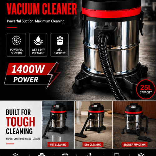 25L VACUUM CLEANER WET AND DRY